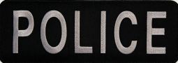 POLICE IDENTIFICATION FRONT & BACK PATCHES